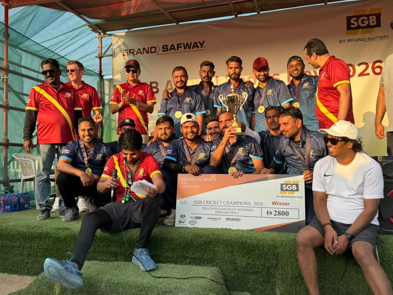 Winning team celebrating at a MAX Sports tournament